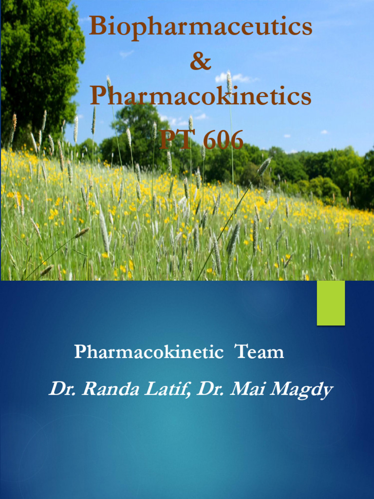 Biopharmaceutics And Pharmacokinetics Overview Pdf Pharmacokinetics