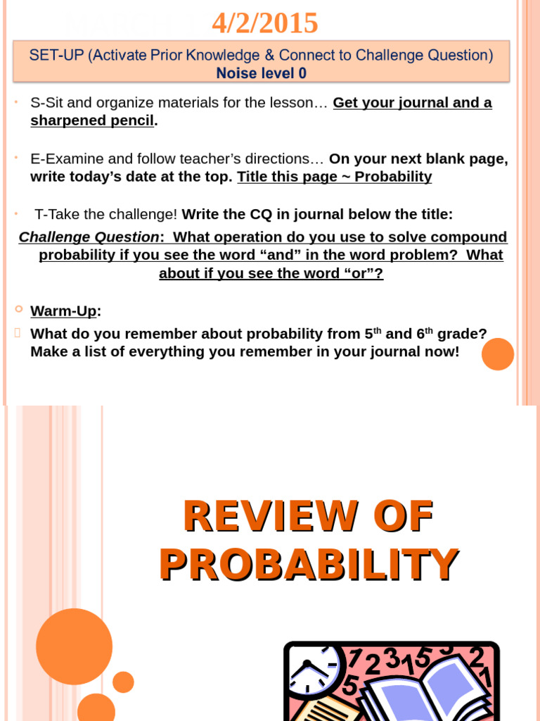 Probability Lesson Plan Overview | PDF | Probability | Probability Theory