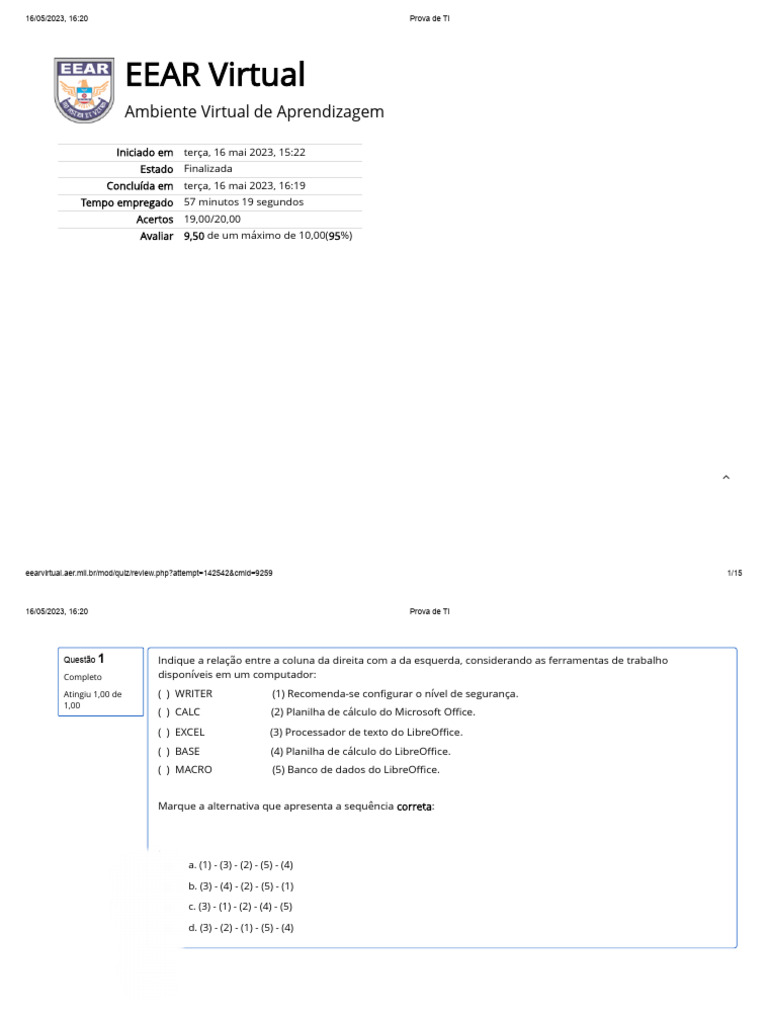 Prova de Tecnologia da Informação | PDF | Rede de computadores ...