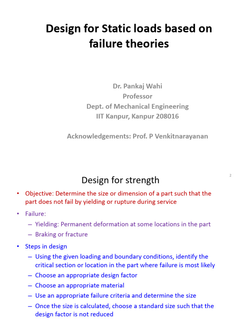 Failure Theories | PDF | Strength Of Materials | Mechanical Engineering