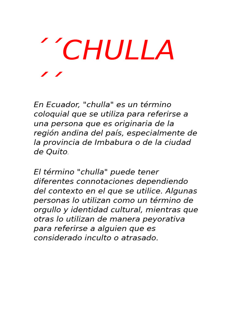 CHULLA | PDF