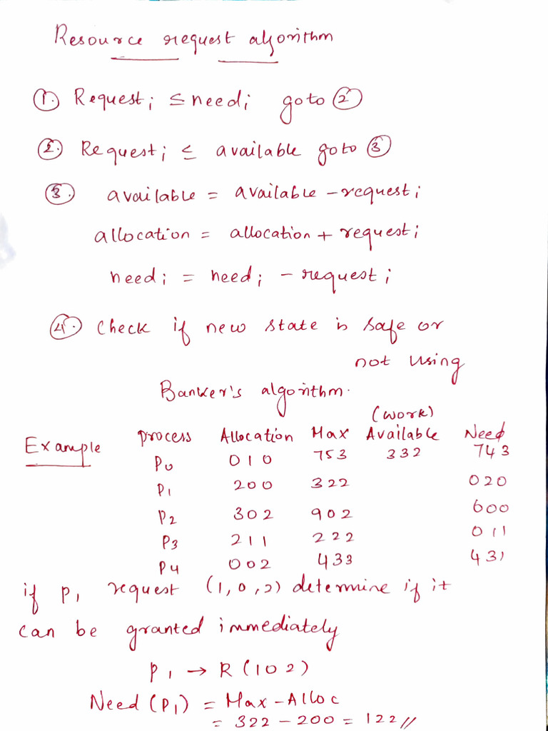 Banker's Algorithm for Resource Allocation | PDF