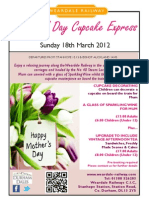 Mothers' Day Cupcake Express: Sunday 18th March 2012