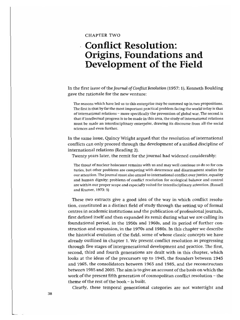 Ramsbotham Woodhouse Miall Cap2 | PDF | Social Psychology