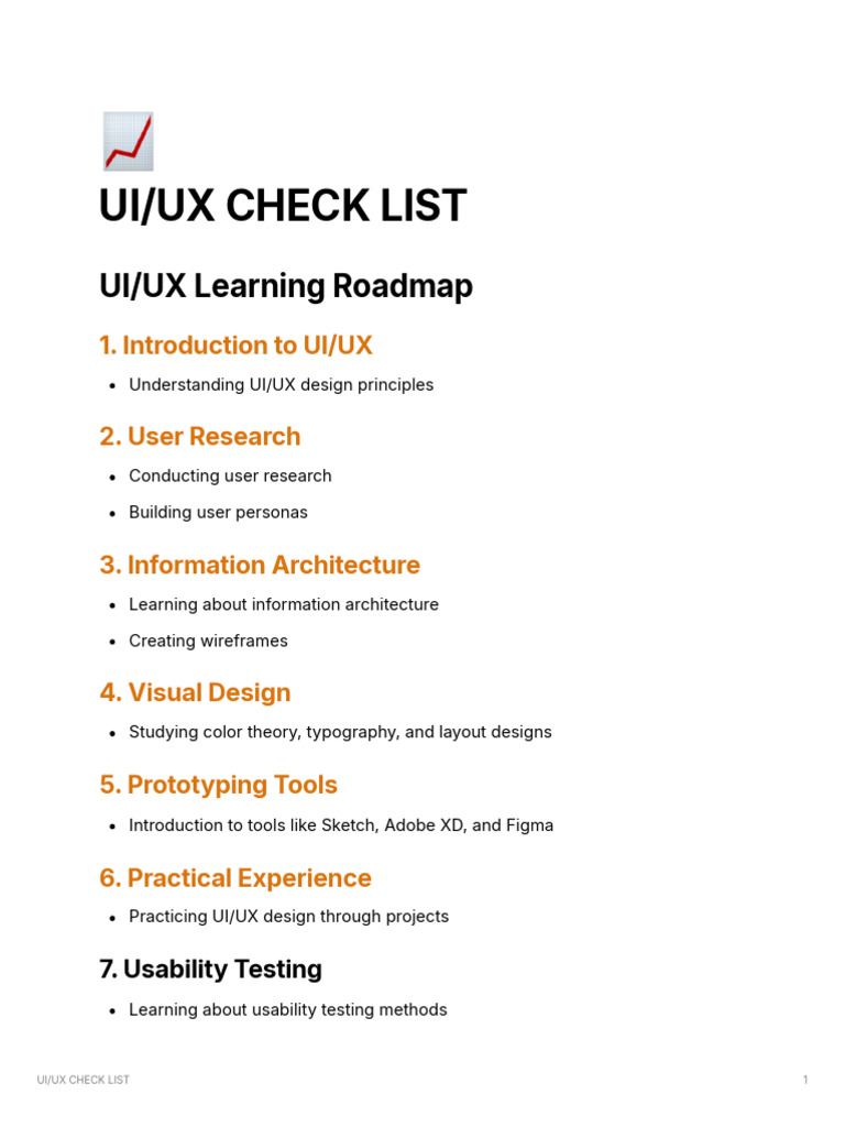 Ux Check List of All Steps | PDF | User Interface | Communication