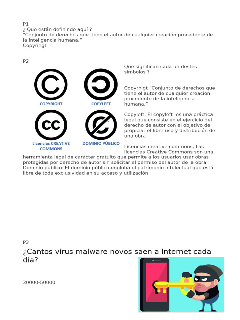Derechos de Autor y Malware en Internet | PDF | Dominio publico ...