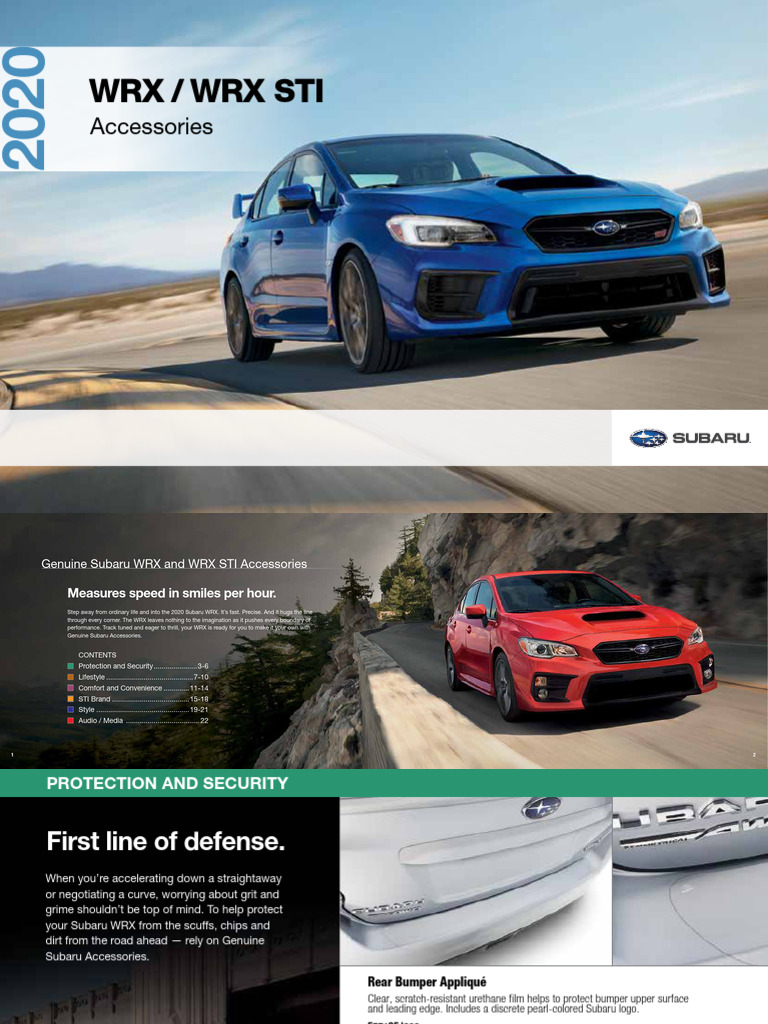 2020 WRX STI Accessories | PDF | Automotive Industry | Land Vehicles