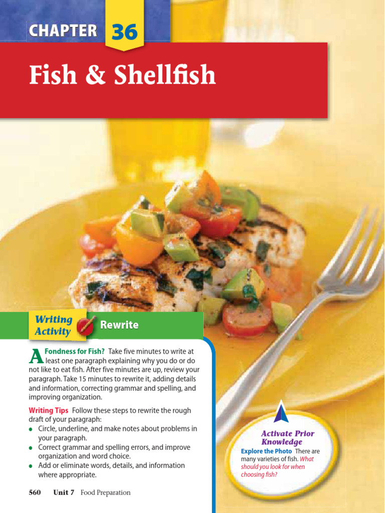 Nutritional Guide to Fish & Shellfish | PDF | Grilling | Shellfish