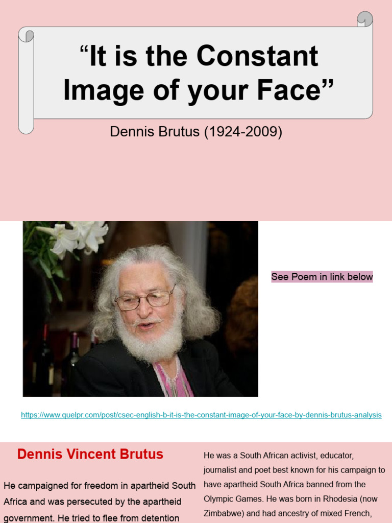 Dennis Brutus: Love and Patriotism in Poetry | PDF