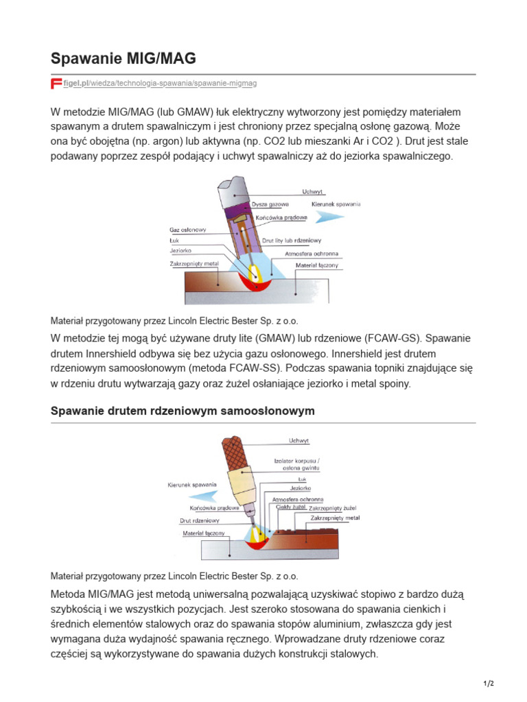 Metody spawania - spawanie MIG MAG | PDF