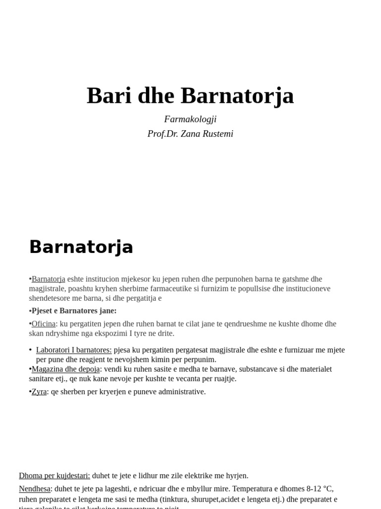 Bari Dhe Barnatorja | PDF