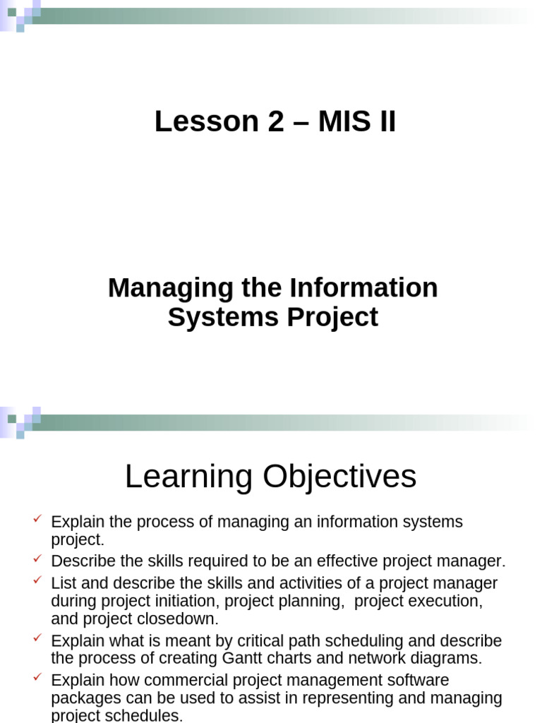 Information Systems Project Management | PDF | Project Management ...