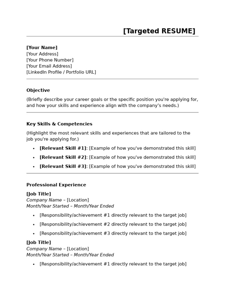 Template 8 - Targeted Resume | PDF