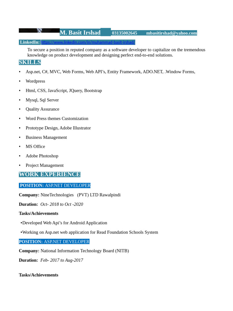 MUhammad Basit Irashd new | PDF | Active Server Pages | Java Script