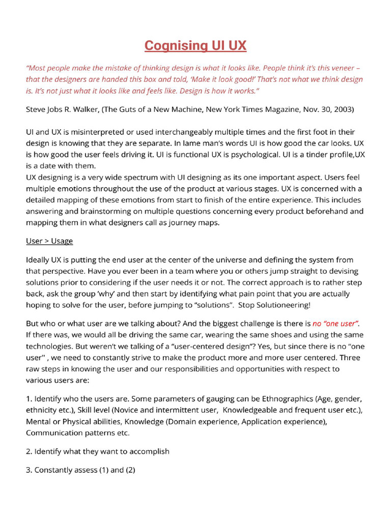 Cognizing UI-UX Design | PDF