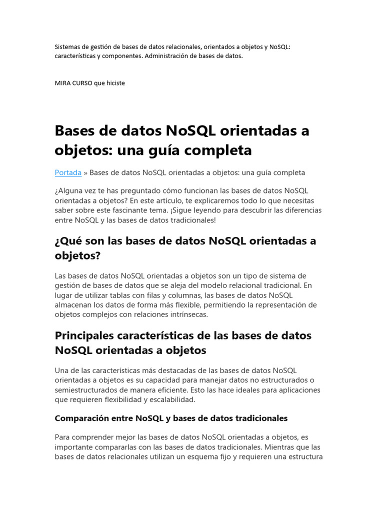 BBDD Relacionales | PDF | No Sql | Bases de datos