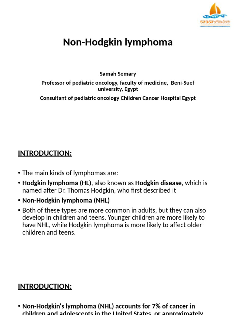 Non Hodgkin Lymphoma | PDF | Lymphoma | Hematopoietic Stem Cell ...