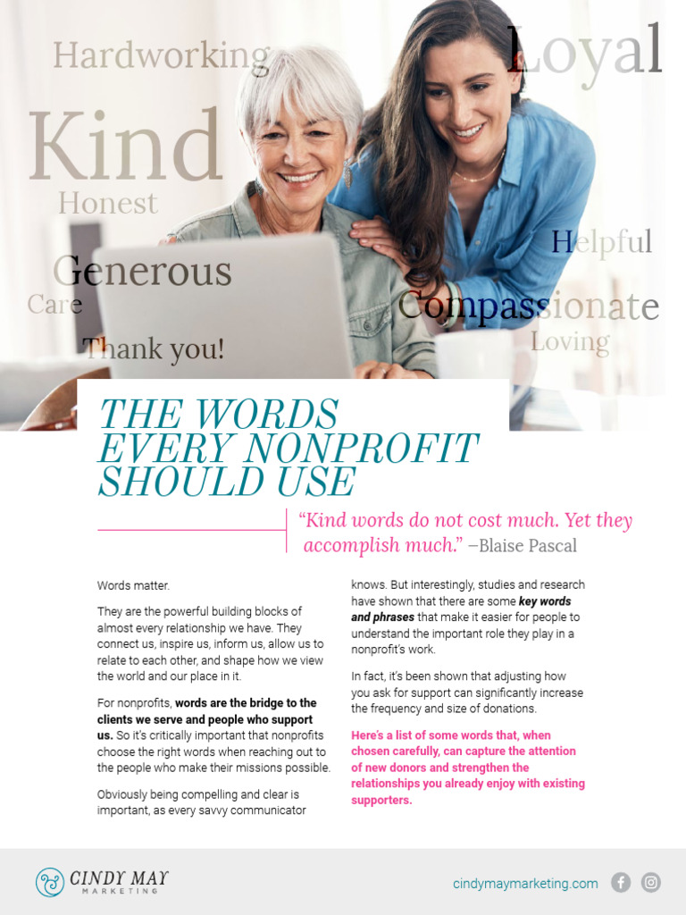 Words That Inspire Giving B | PDF | Fundraising | Psychology