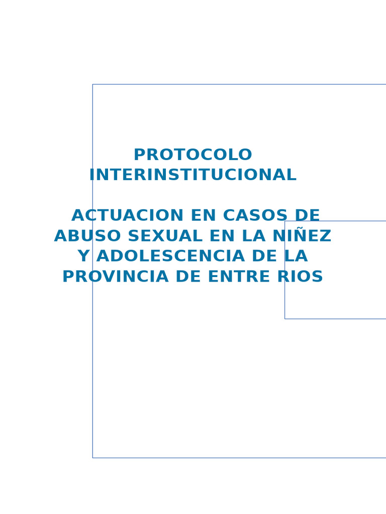 Protocolo de Abuso Sexual en Niñez ER | PDF | Abuso sexual | Abuso infantil