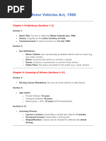Motor Vehicles Act Final and MCQ