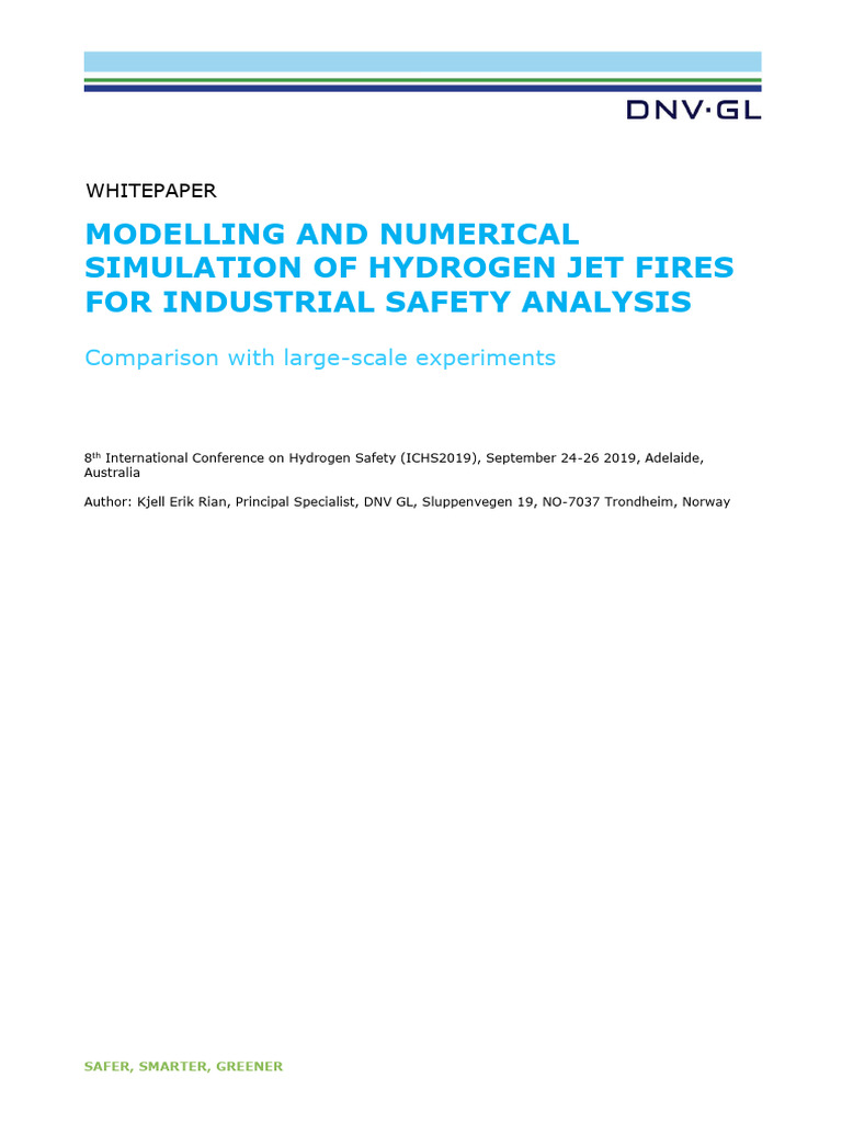 KFX - Modelling and Numerical Simulation of Hydrogen Jet Fires For ...