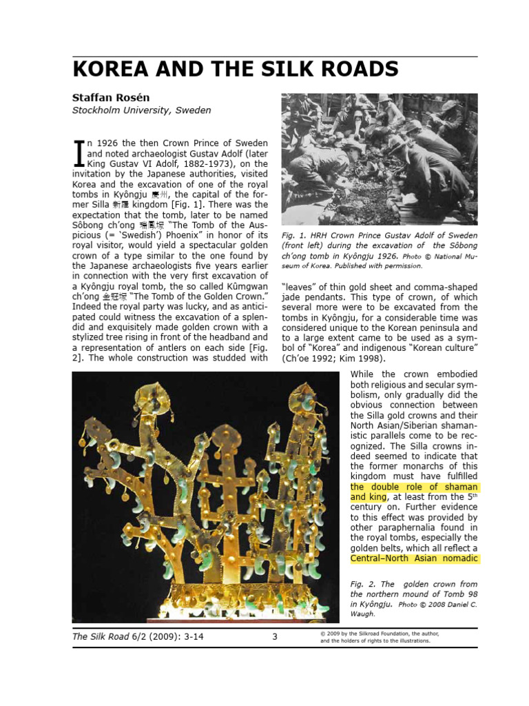 Silla Crowns: Shamanism and Influence | PDF | Korea | Silk Road