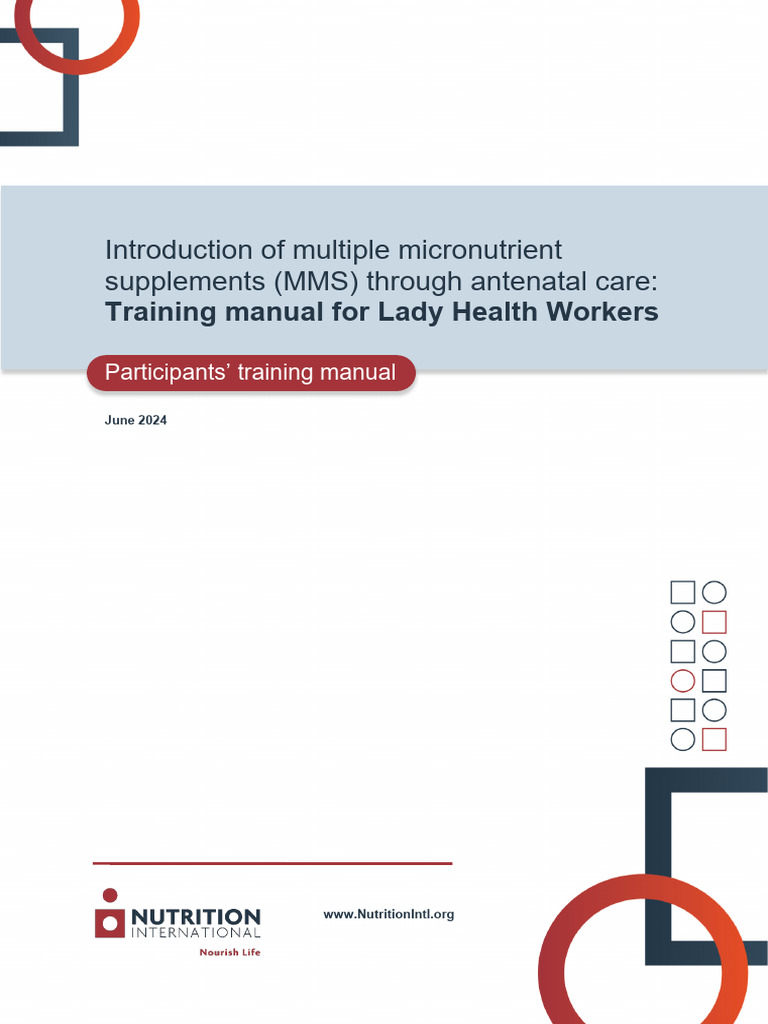 MMS Training Manual for Lady Health Workers | PDF | Vitamin | Dietary ...