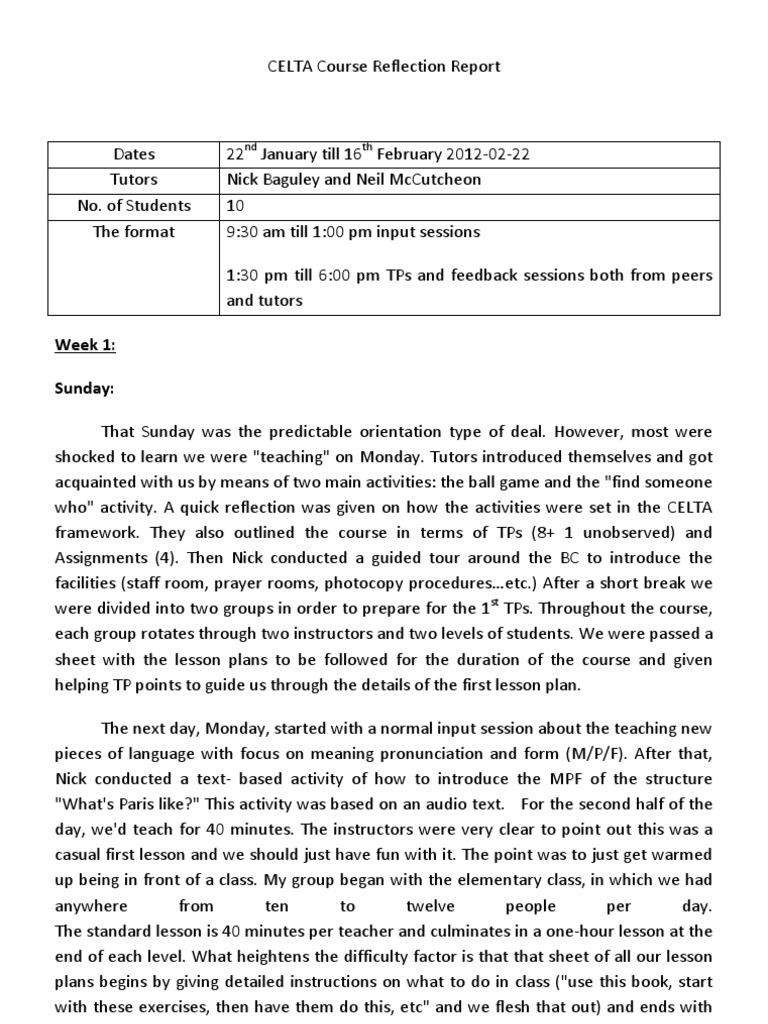 Celta essay sample picture