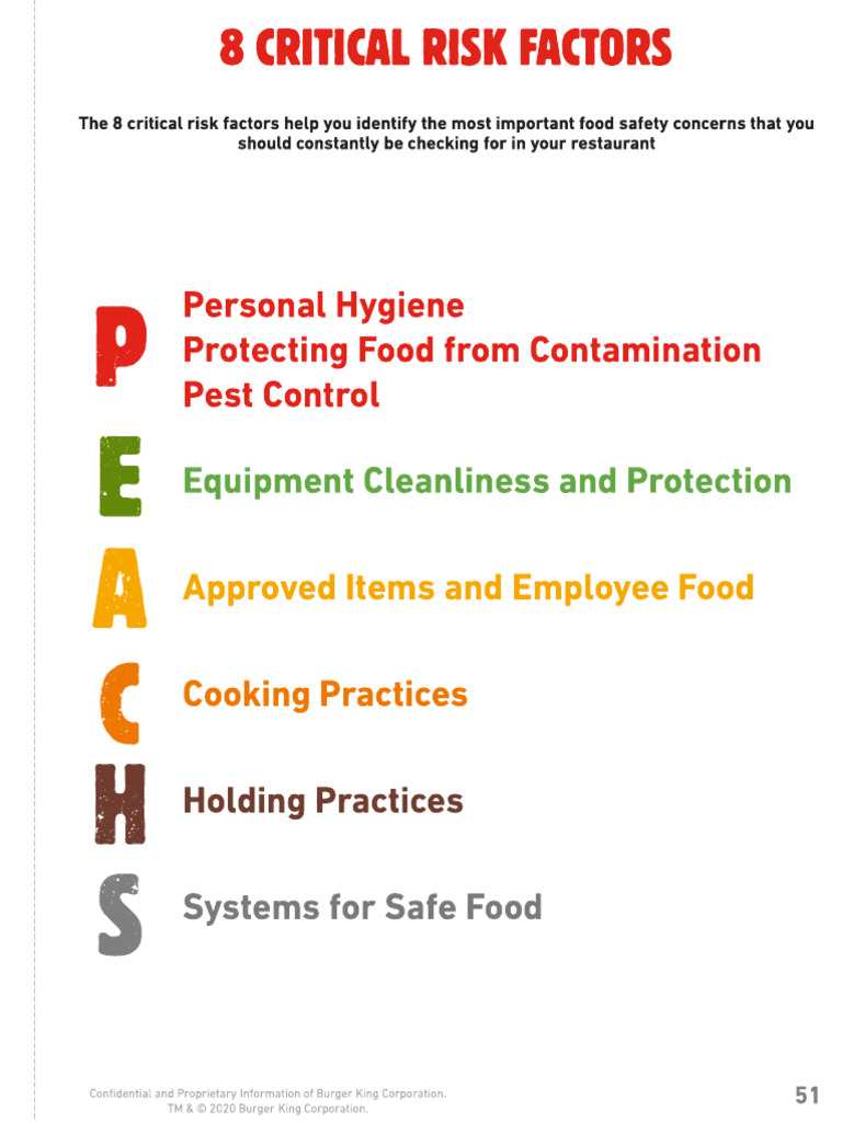 8 Critical Risk Factors (PEACHS) | PDF