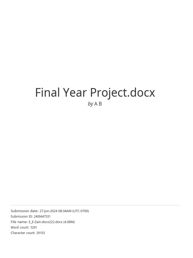 Final Year Project Submission Overview | PDF | Materials