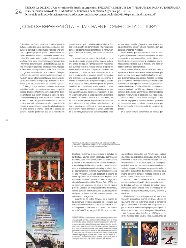 La inenarrable experiencia de la dictadura | PDF