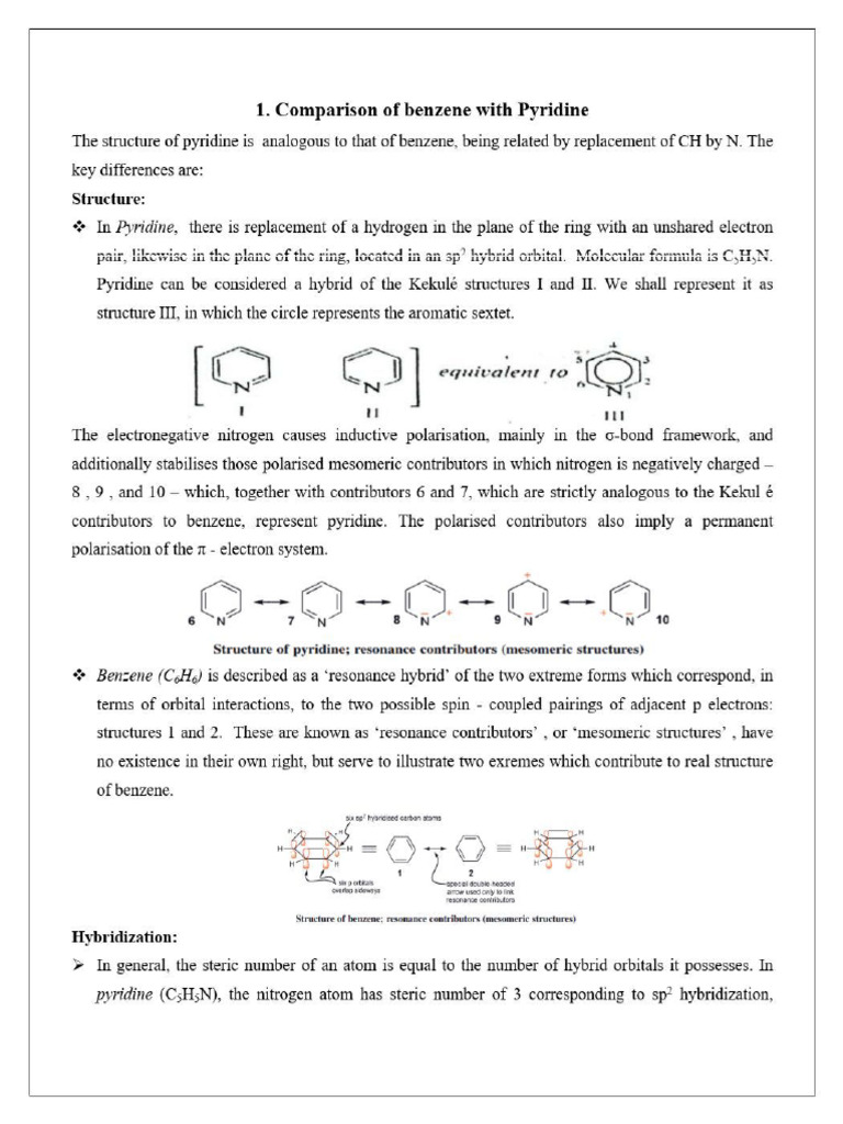 Aromaticity of Heterocyclic Compounds | PDF