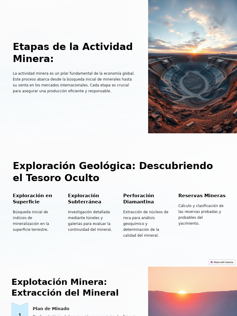 Etapas Clave de la Actividad Minera | PDF | Minería | Materiales