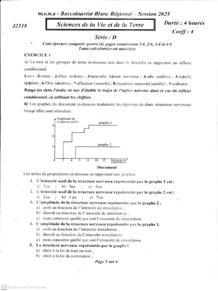Sujet Bac Blanc Série D SVT Abidjan 2 (MJR) | PDF