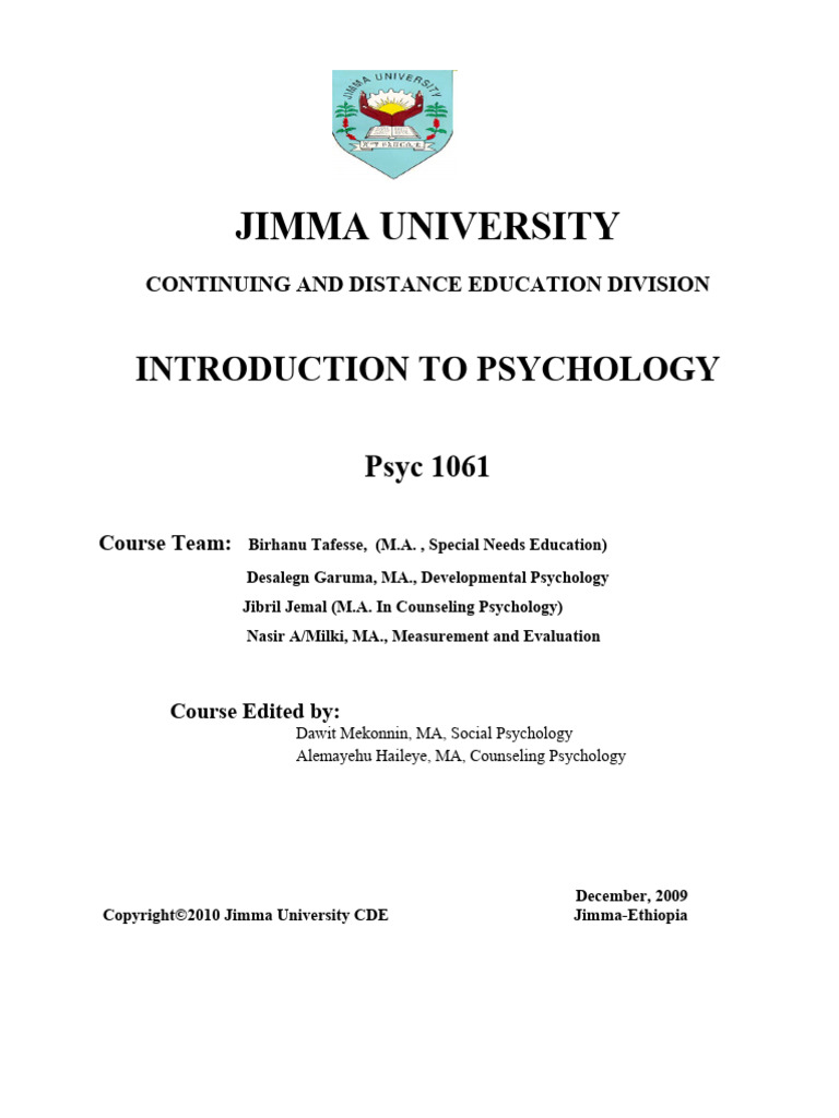 Introduction to Psychology Course Overview | PDF | Psychology ...