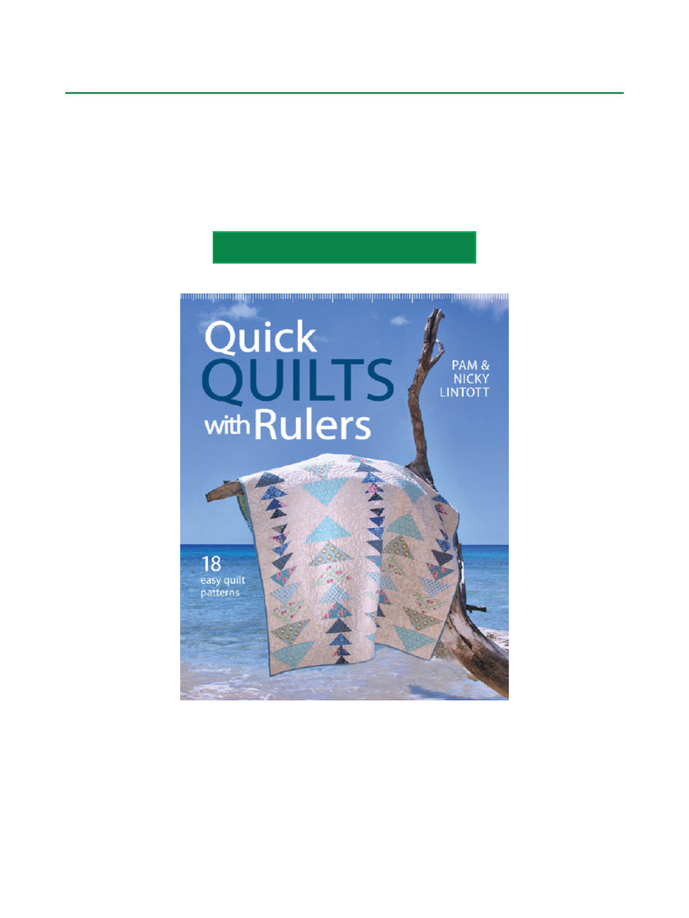 Try Quick Quilts With Rulers 18 Easy Quilts Patterns PDF Ebook With ...