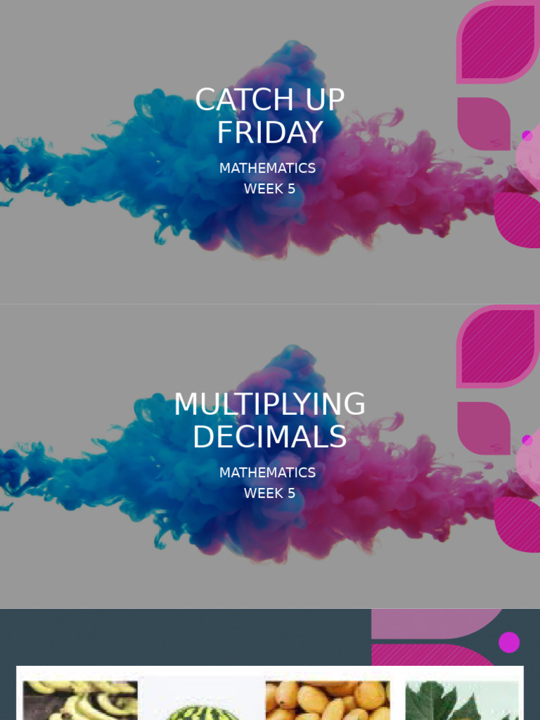 Week 5: Multiplying Decimals & Matching | PDF