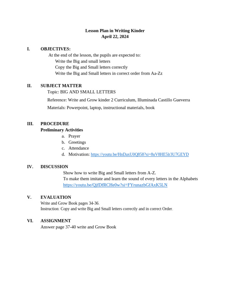 Big and Small Letters | PDF