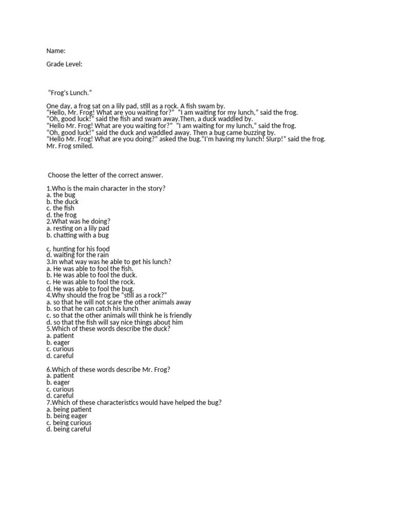 Frog | PDF