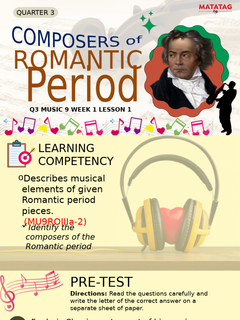 MUSIC - Q3 PPT-MAPEH9 - Lesson 1 (Composers of Romantic Period) | PDF ...