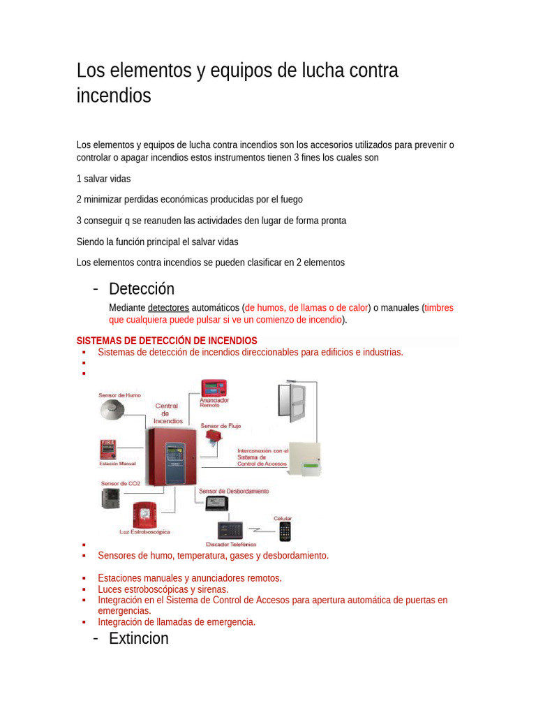 Equipos y Elementos Contra Incendios | PDF | Sistema de rociadores ...