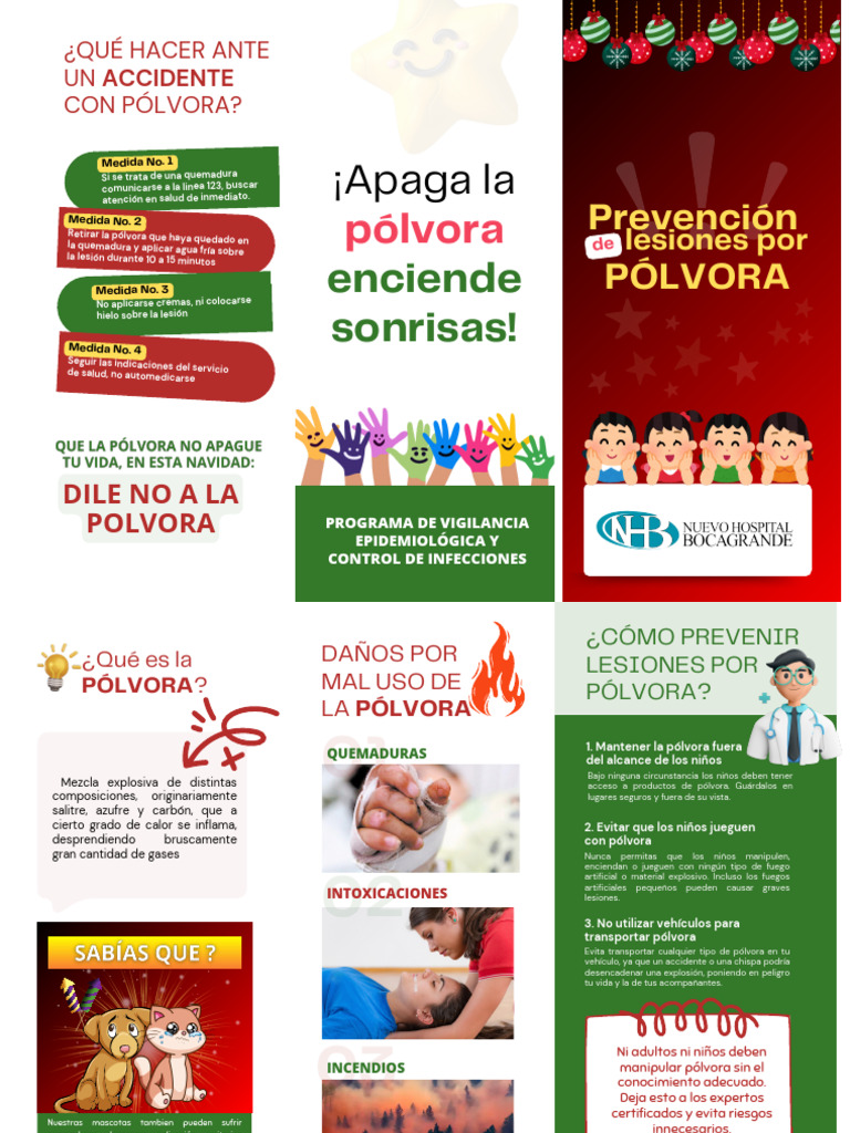 Prevención de Lesiones por Pólvora | PDF | Pólvora | Quemar