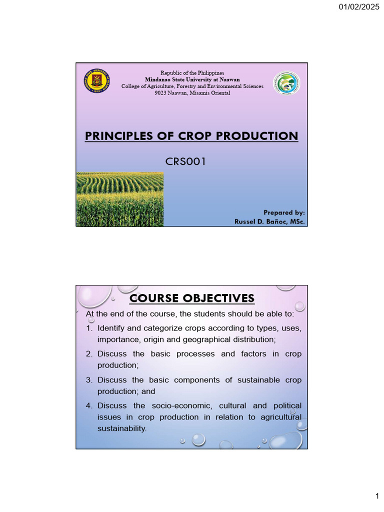 Notes-CHAP-1-2 | PDF | Agriculture | Crops