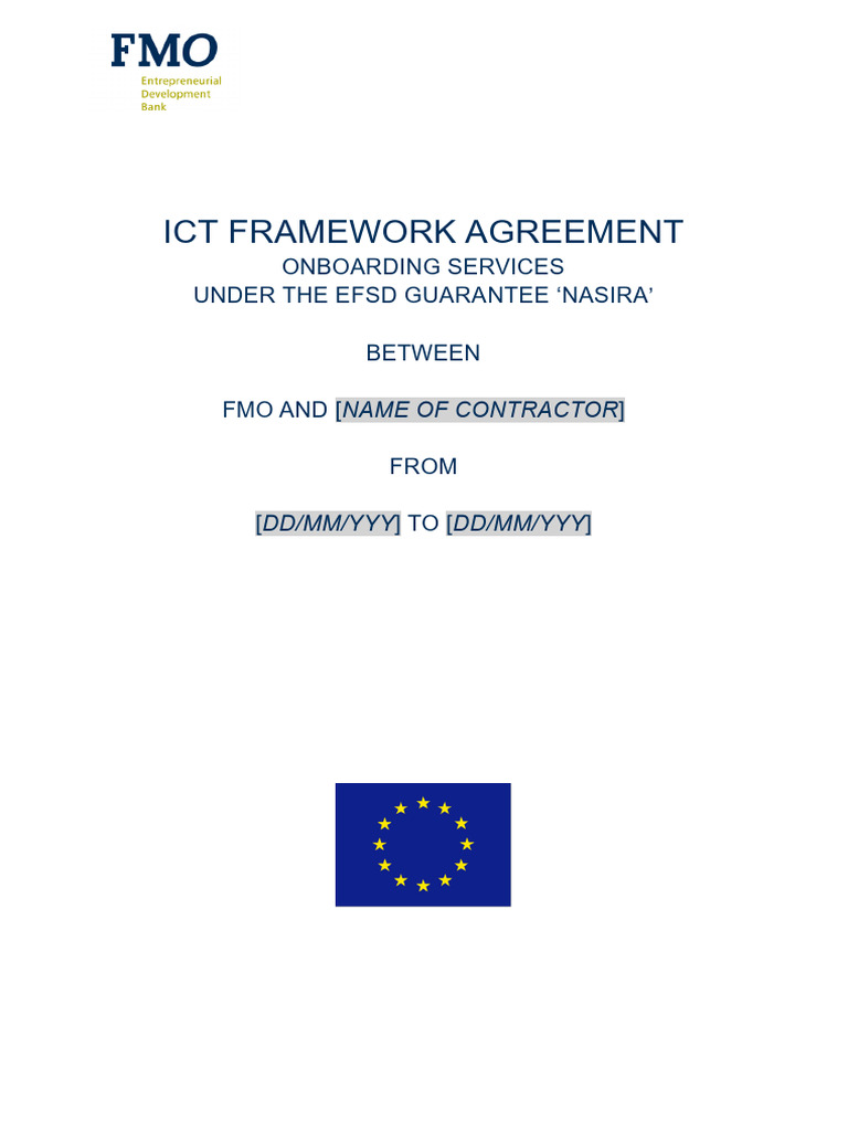 ICT Framework Agreement 3062019 Final | PDF | Liability Insurance ...