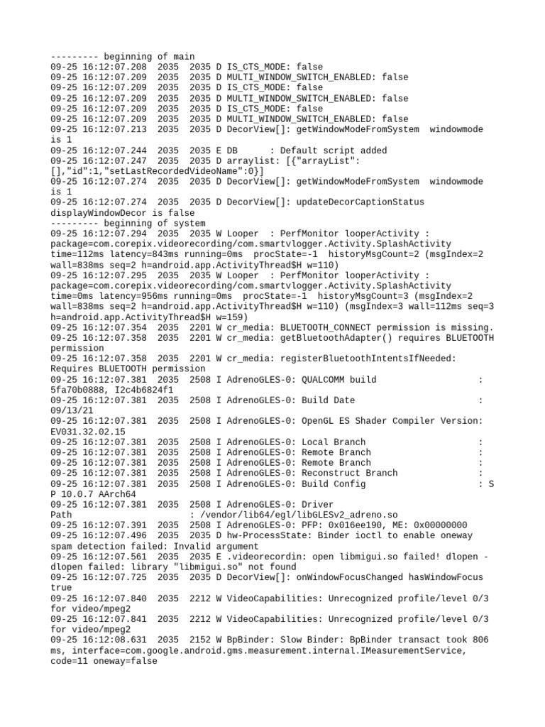 Android App Log Analysis Report | PDF | System Software | Software
