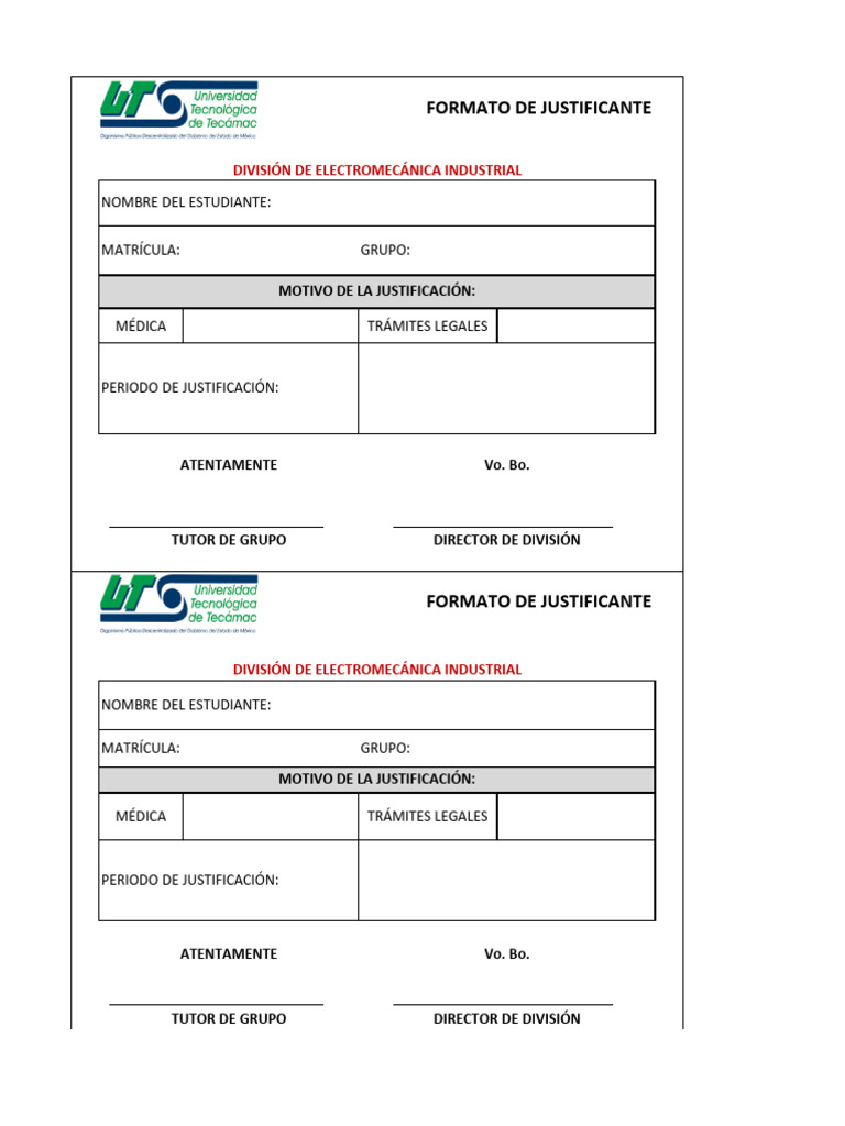 Formato de Justificante Académico | PDF
