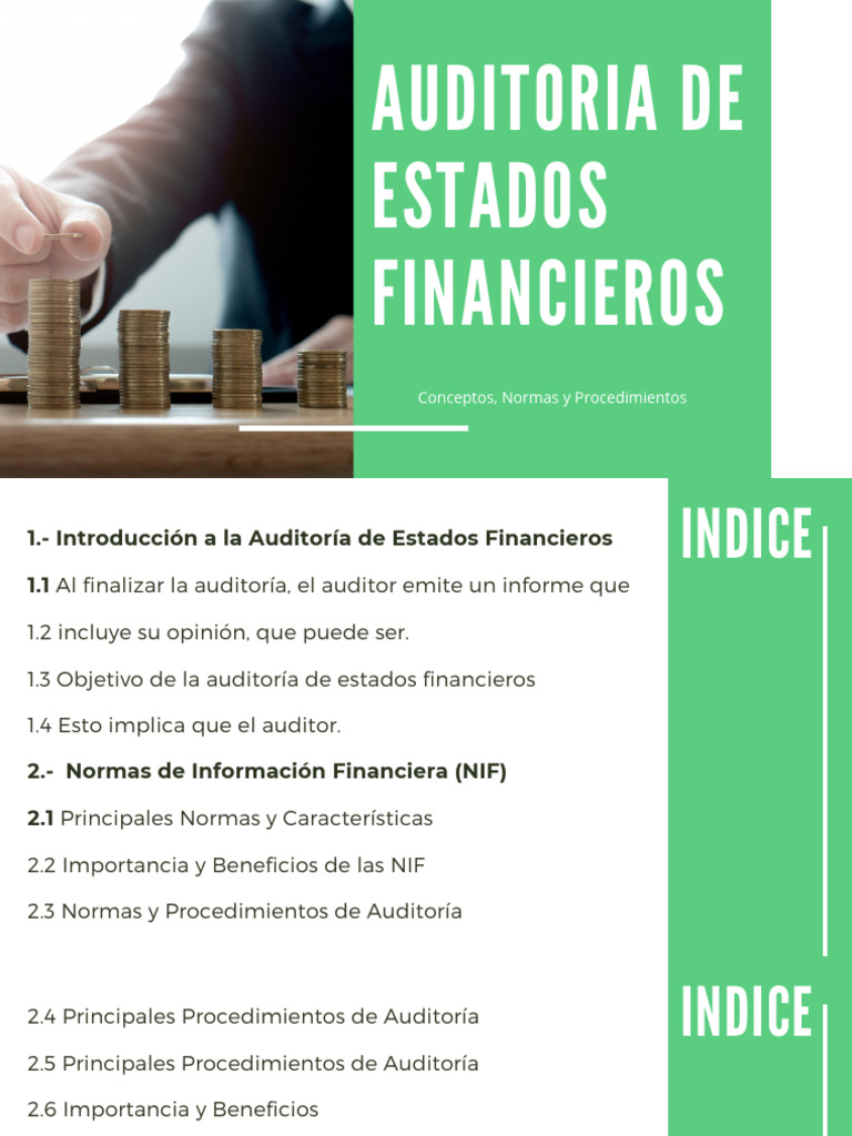Auditoria de Estados Financieros. | PDF | Auditoría | Estado financiero
