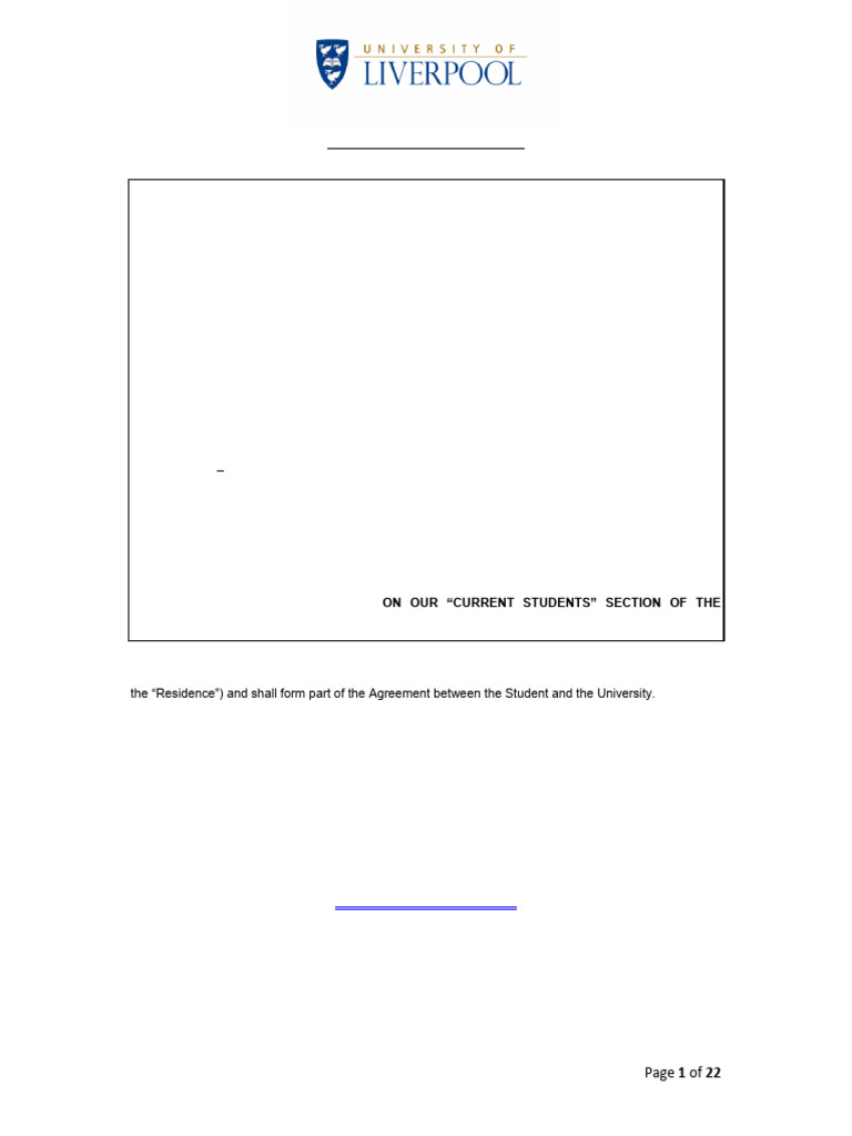 Liverpool Student Accommodation Agreement 2019/20 | PDF | Insurance | Lease