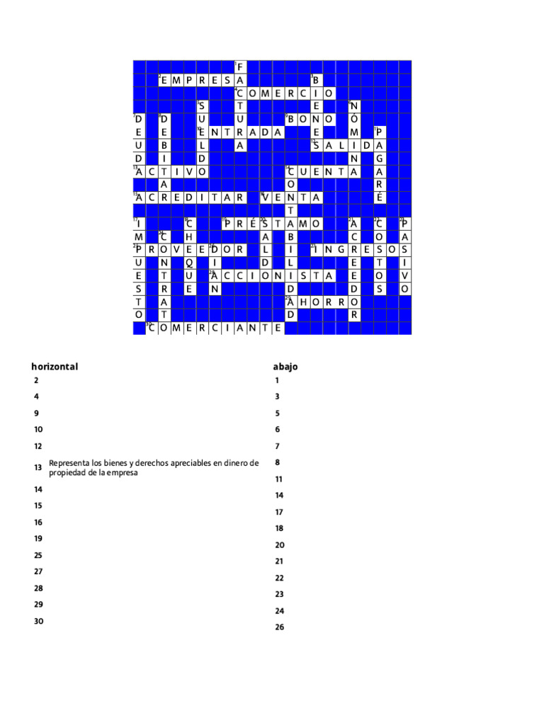 Crear crucigrama - En línea, Gratis e Interactiva - Puzzel.org | PDF