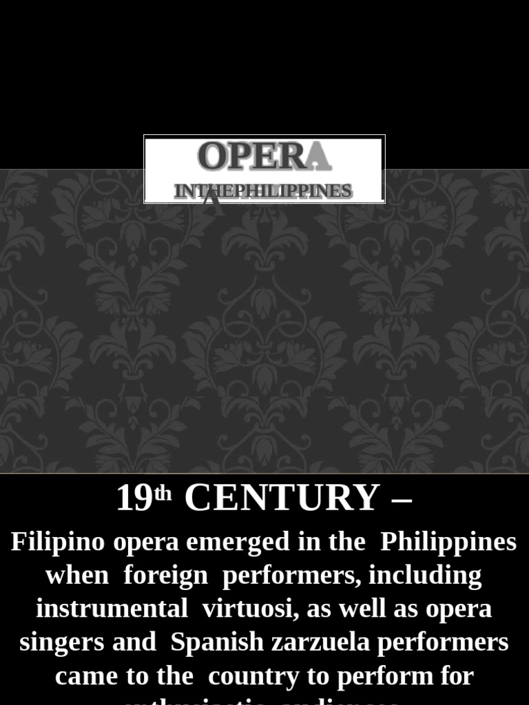 Sandugong Panaginip: Philippine Opera Origins | PDF | Opera | Philippines
